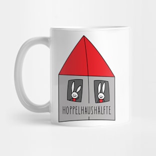 Funny rabbits in the house (b) Mug